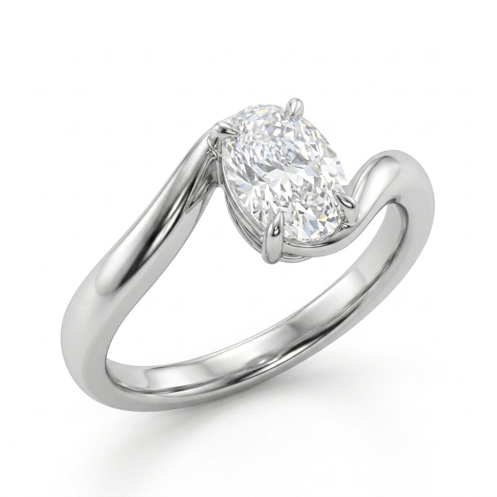 Solitario Diamante talla Oval, foto 2